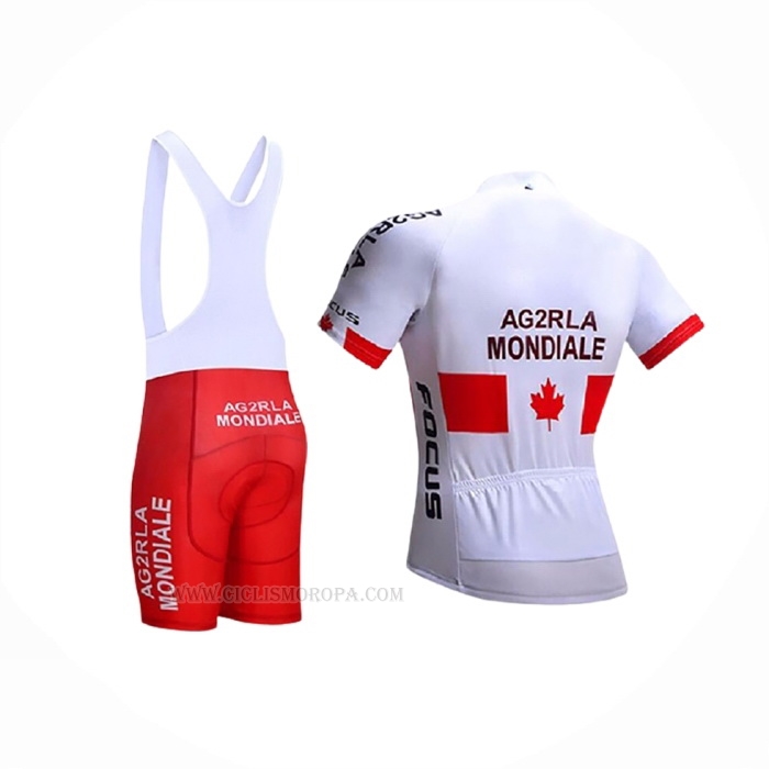 2017 Ropa Ciclismo Ag2rla Mondiale Blanco Mangas Corta y Culotte Corto